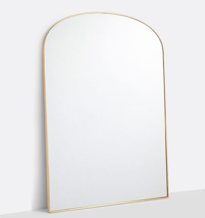 מראה חצי מעוגלת - זהב