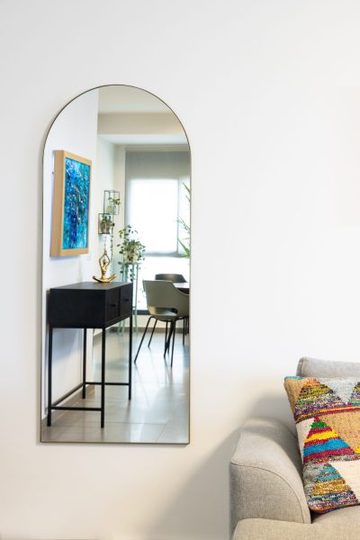 מראה קשת מתכת זהב