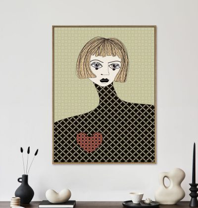 תמונת קטיפה מסגרת עץ