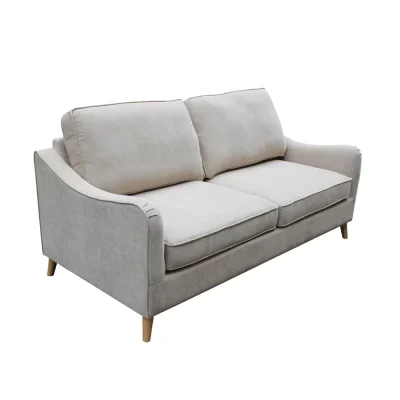 ספה נפתחת למיטה זוגית 140×190 עם מזרן ספוגים עבה דגם עמית-קרם/אפור