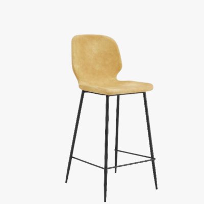 כיסא בר דגם מונה, גוון צהוב חרדל