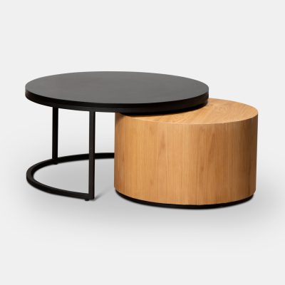 זוג שולחנות סלון גדם Fusion