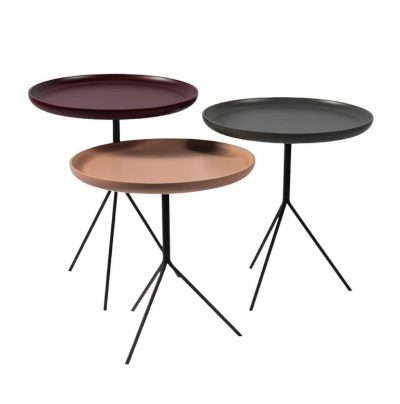 שלישיית רוזה – סט שולחנות מגש - מגיע בכמה גוונים