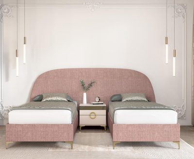 מיטה זוגית מרופדת עם הפרדה יהודית דגם בלוניה