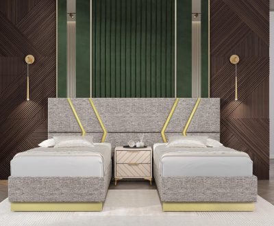 מיטה זוגית מרופדת עם הפרדה יהודית דגם ליליט