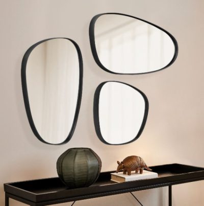 מראה אמורפית מסגרת שחורה