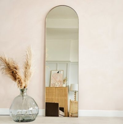 מראה חצי מעוגלת - זהב